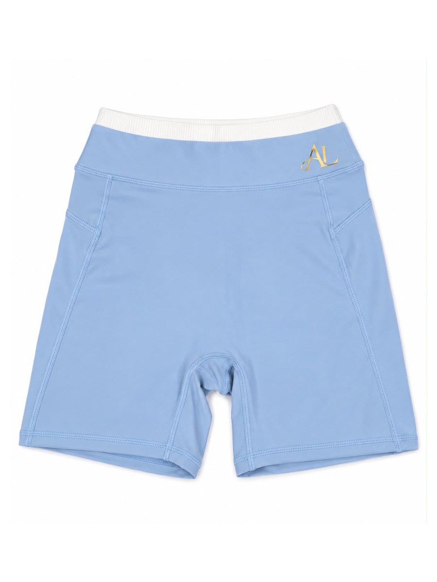 Powder Blue Biker Short