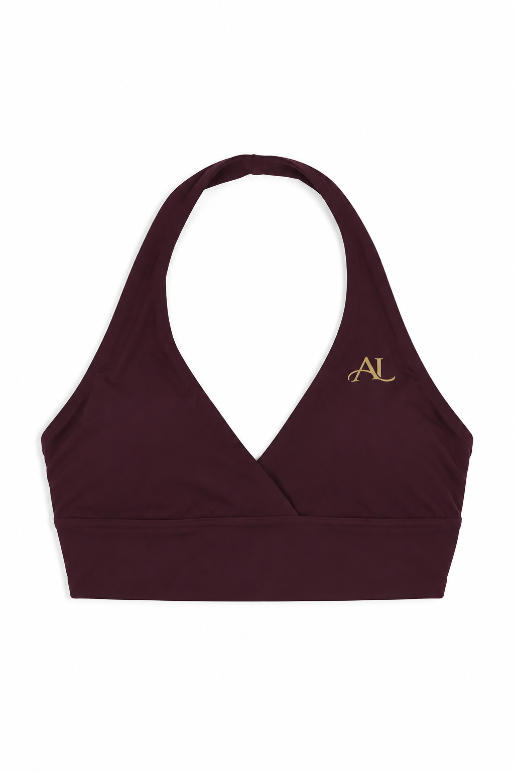 Burgundy Halter Sports Bra